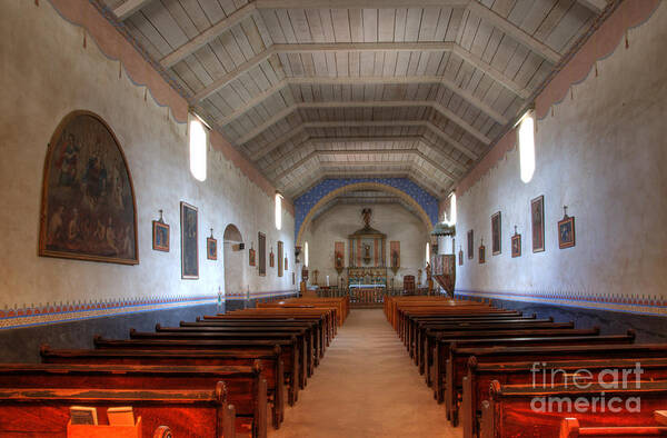 Mission Santa Ines Art Print featuring the photograph Mission Santa Ines 3 by Bob Christopher