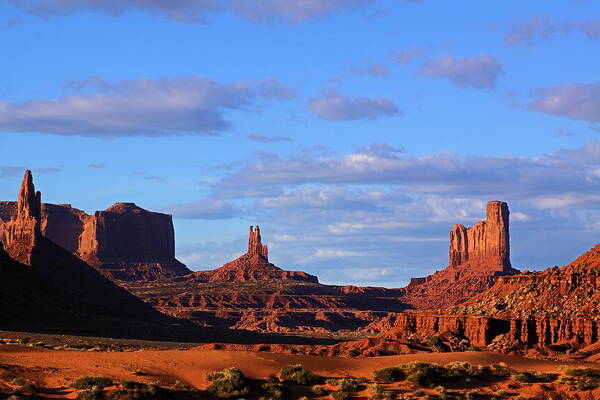 Monument Valley Art Print featuring the photograph Monument Valley Evening by Viktor Savchenko
