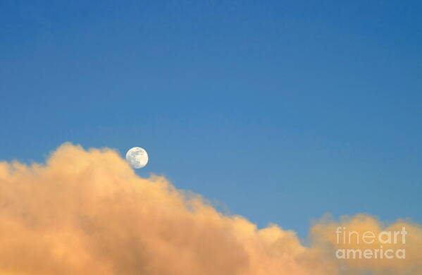 Ventura Art Print featuring the photograph Moon At Sunset by Henrik Lehnerer