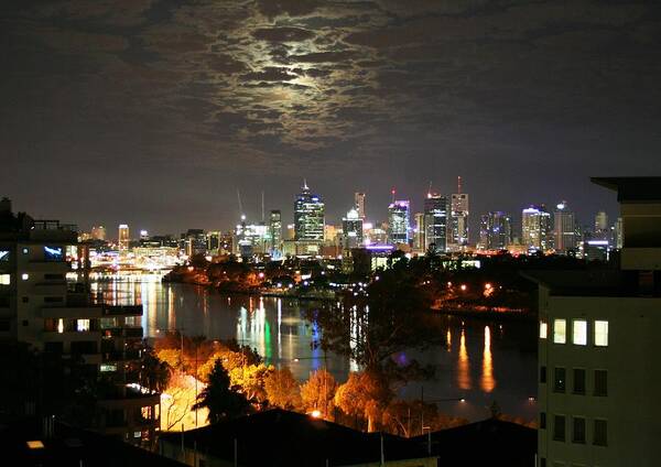 Brisbane Art Print featuring the photograph Moon Light Lace of Brisbane by Kelly Nicodemus-Miller