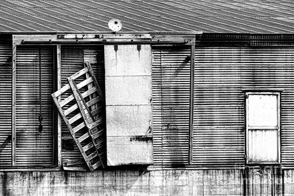 Architectural Art Print featuring the photograph Neglected Grunge BW by Lawrence Burry