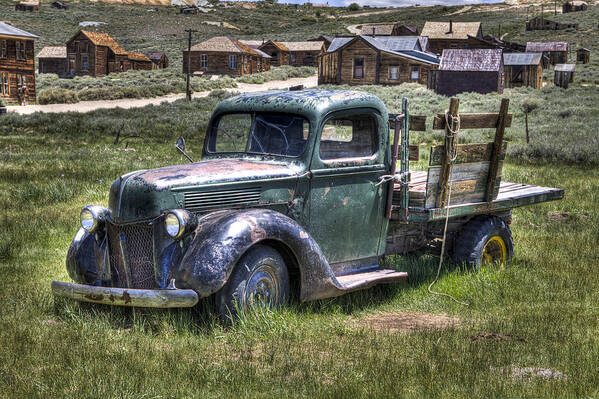 Old Truck Art Print featuring the photograph Old Truck in Meadow by Joe Palermo
