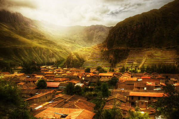 Valley Art Print featuring the photograph Ollantaytambo by Stuart Deacon