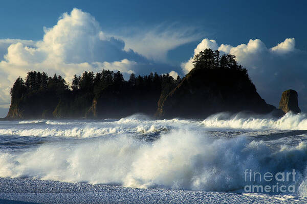 Rialto Beach Art Print featuring the photograph Olympic Surf by Adam Jewell