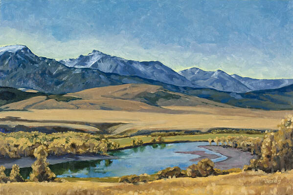 Landscape Art Print featuring the painting Paradise Valley by Les Herman