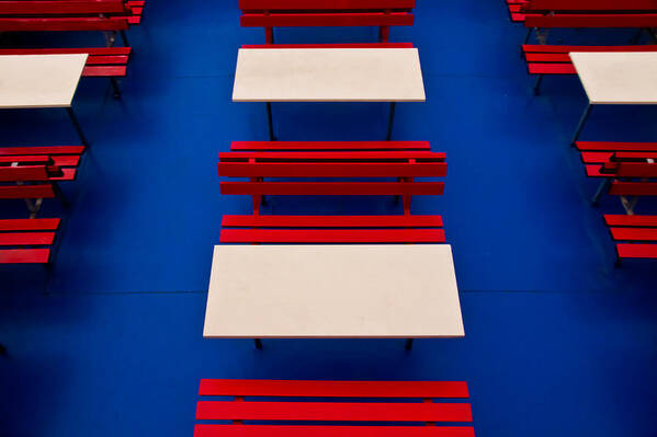 Pattern Art Print featuring the photograph Patterned Benches by Justin Albrecht