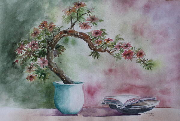 Peaceful Still Life Art Print featuring the painting Peace of Mind by Patsy Sharpe