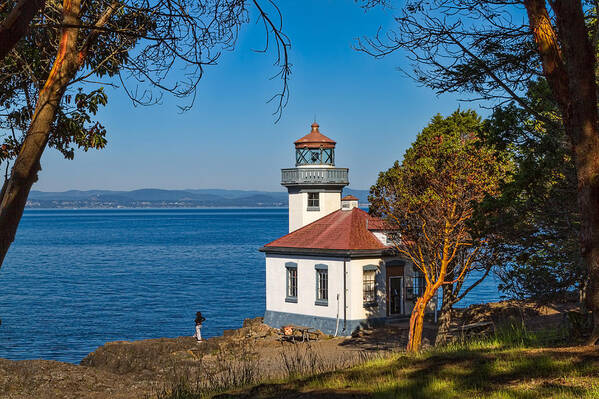 Lighthouse Art Print featuring the photograph Peaceful Thinking by Ken Stanback