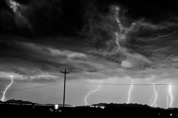 'lightning Art Print featuring the photograph Power by Greg Wyatt