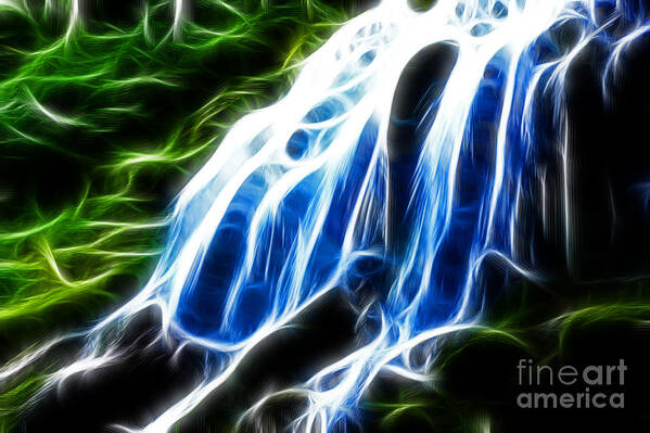 Fractal Art Print featuring the photograph Proxy Falls Fractal Image by Kami McKeon