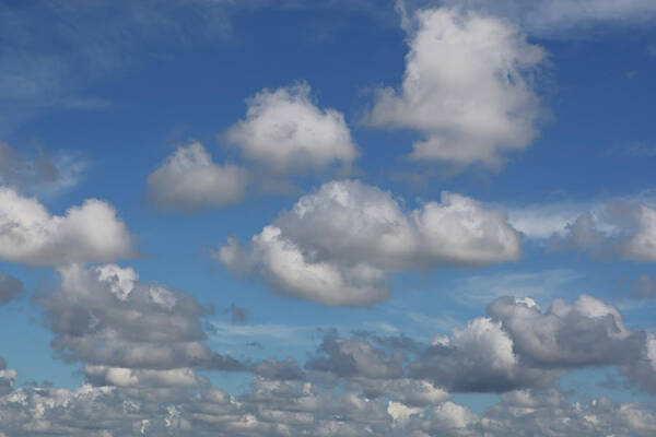 Clouds Art Print featuring the photograph Puff Clouds by Nick Shirghio