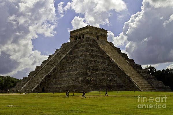 Chichen Itza Art Print featuring the photograph Pyramid of Kukulkan two by Ken Frischkorn