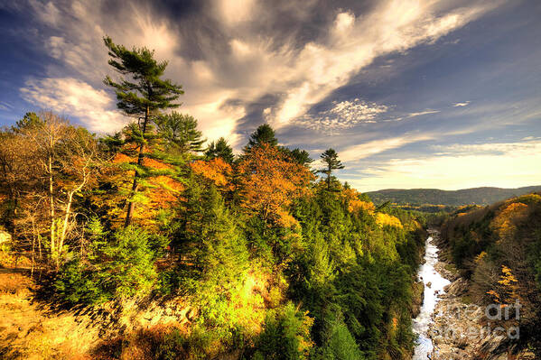 Quechee Art Print featuring the photograph Quechee Gorge in the Fall by Rob Hawkins