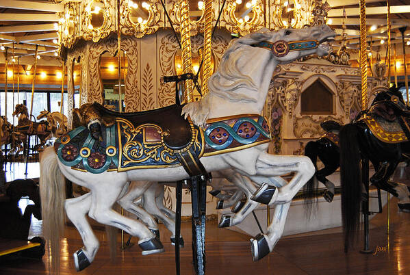 Carousel Horses Art Print featuring the photograph Ready 2 Ride II by Jani Freimann
