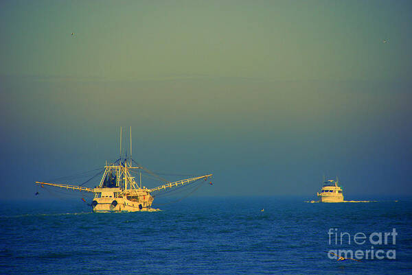 Shrimping Art Print featuring the photograph Ready for the Night Catch by Susanne Van Hulst