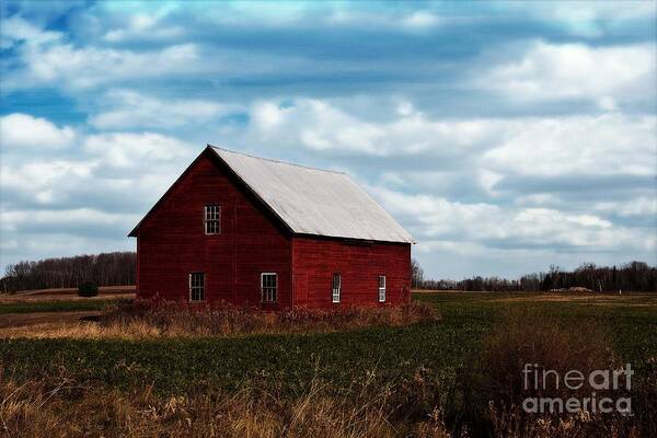 Architecture Art Print featuring the photograph Red Counrty Barn by Ms Judi