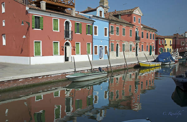 Burano Art Print featuring the photograph Reflected by Cheri Randolph