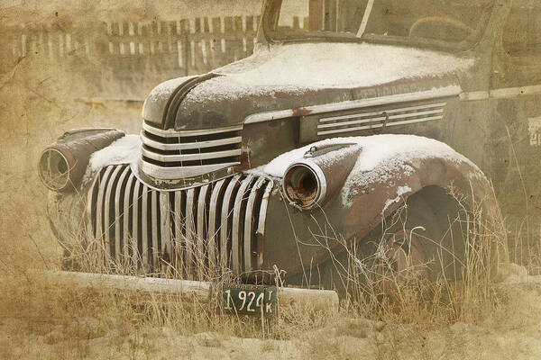 Vintage Art Print featuring the photograph Retired Truck circa 1924 by Ramona Murdock