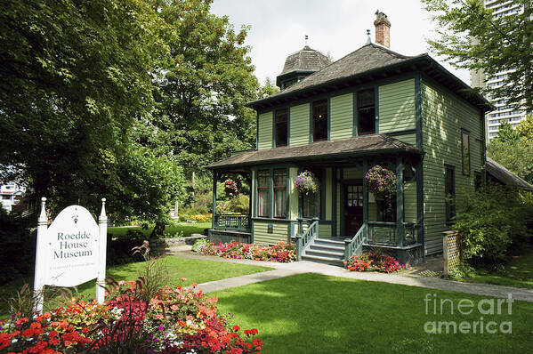 Vancouver Art Print featuring the photograph ROEDDE HOUSE MUSEUM Vancouver Canada by John Mitchell