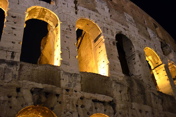  Coliseum Art Print featuring the photograph Roman Evening by La Dolce Vita