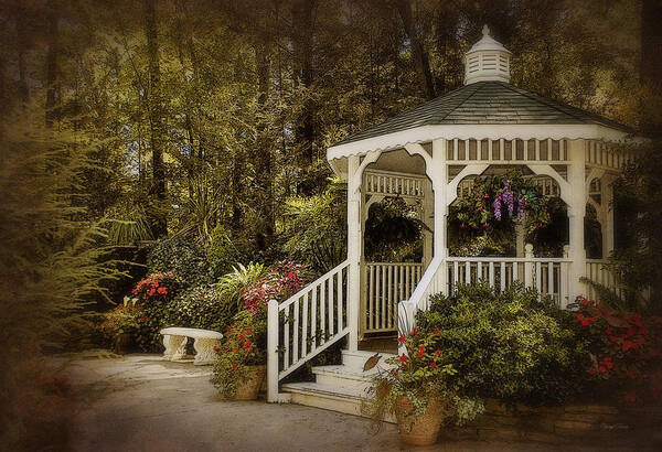 Garden Art Print featuring the photograph Romantic Garden by Cheryl Davis