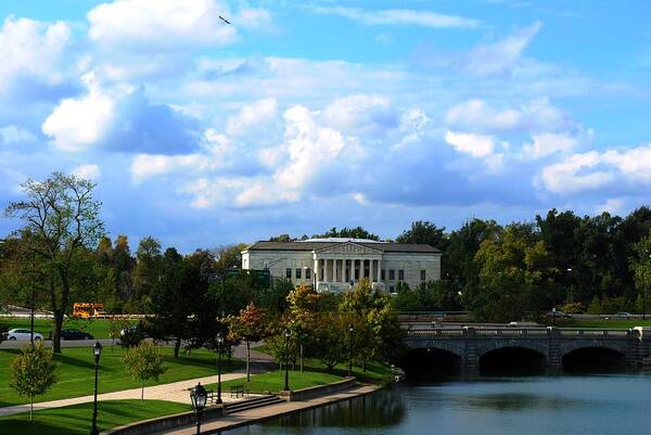  Art Print featuring the photograph Rose Garden and Hoyt Lake by Michael Frank Jr