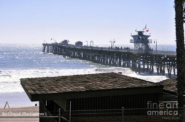 Clay Art Print featuring the photograph San Clemente Pier California by Clayton Bruster