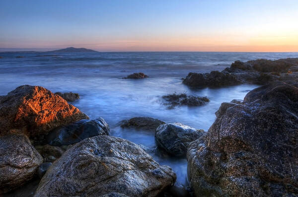 Dawn Art Print featuring the photograph Seaside Rocks by Svetlana Sewell