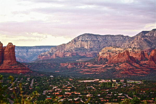 Sedona Art Print featuring the photograph Sedona Evening by Diana Hatcher