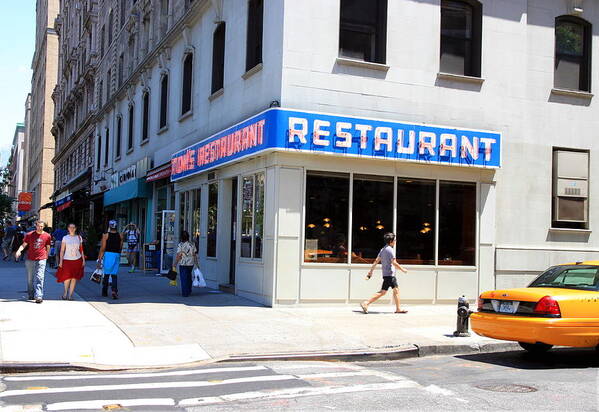 Seinfeld Art Print featuring the photograph Seinfeld Diner Location by Valentino Visentini