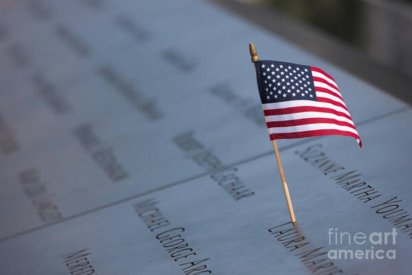 Clarence Holmes Art Print featuring the photograph September 11 Memorial Flag II by Clarence Holmes