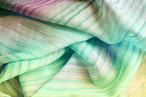 Abstract Art Print featuring the photograph Silk scarf by Gabriela Insuratelu