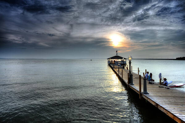 Ocean City Art Print featuring the photograph Sittin On The Dock Of The Bay by Edward Kreis