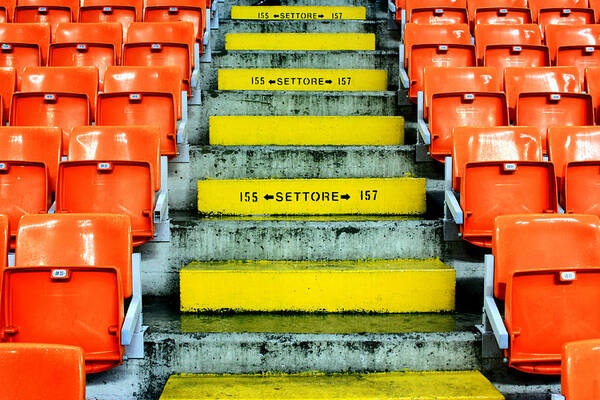 Stadium Art Print featuring the photograph Stadium Seats by Valentino Visentini