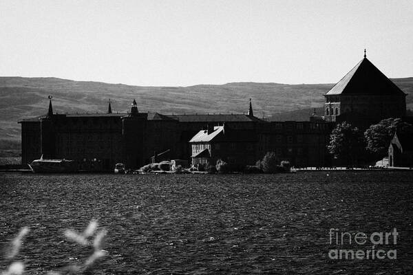 Lough Art Print featuring the photograph station island at Lough Derg pilgrimage site county donegal ireland by Joe Fox