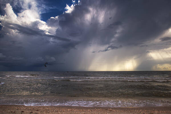 Kiteboarding Art Print featuring the photograph Storm Rider by Nick Shirghio