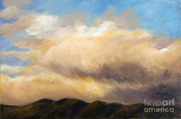 This Colorado Sky Is Looking Like A Storm Coming On Prints Art Print featuring the painting Stormy Sky by Pati Pelz