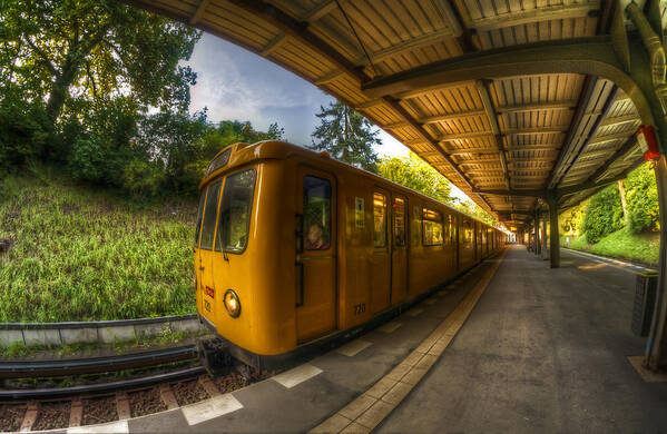 Airport Art Print featuring the photograph Summer eveing train. by Nathan Wright