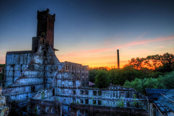 Abandon Art Print featuring the photograph Sunset on Hotel Urbex by Nathan Wright