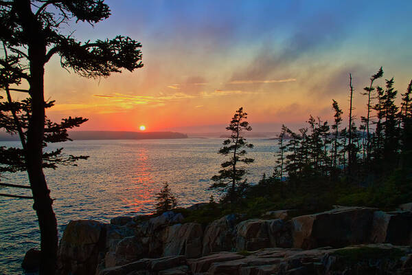 Acadia Art Print featuring the photograph Sunset Over Frenchman's Bay by Dale J Martin
