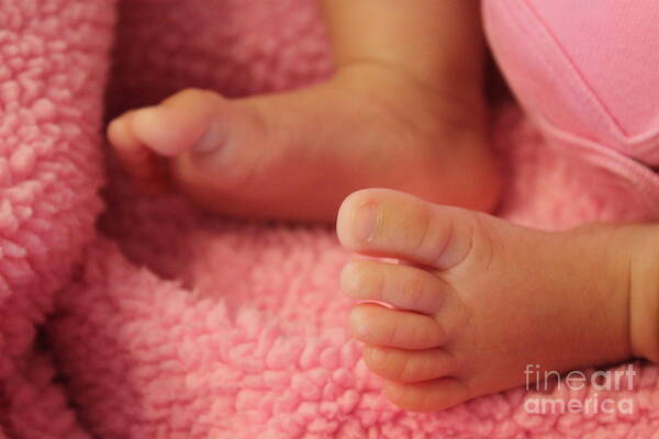 Feet Art Print featuring the photograph Sweet Baby Girl Feet by Terri Thompson