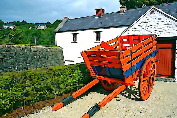 Orange Art Print featuring the photograph The Cart by Norma Brock