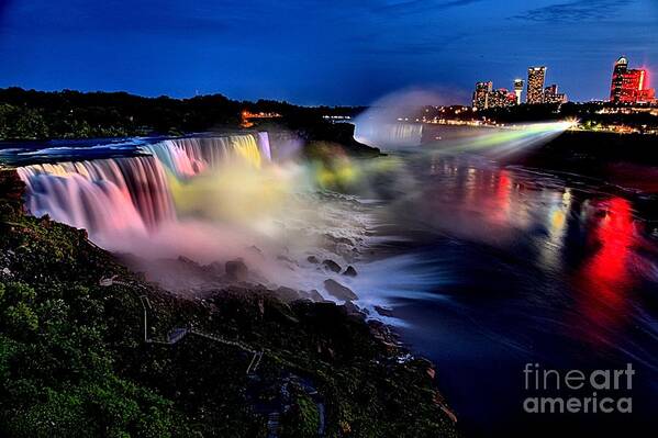Niagara Falls Art Print featuring the photograph The Evening Rainbow by Adam Jewell