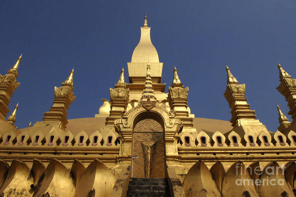 Vientienne Art Print featuring the photograph The Golden Palace Laos by Bob Christopher