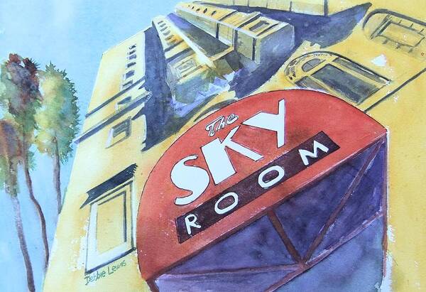 The Sky Room Art Print featuring the painting The Sky Room by Debbie Lewis