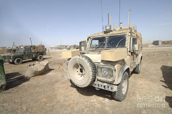 Army Art Print featuring the photograph The Snatch Land Rover Patrol Vehicle by Andrew Chittock