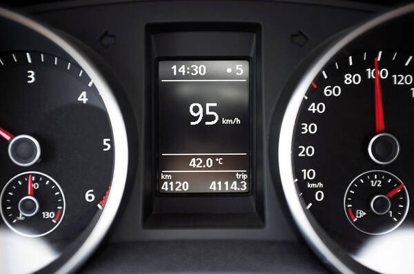 Thermometer On A Car Dashboard Photograph by Corepics - Fine Art America