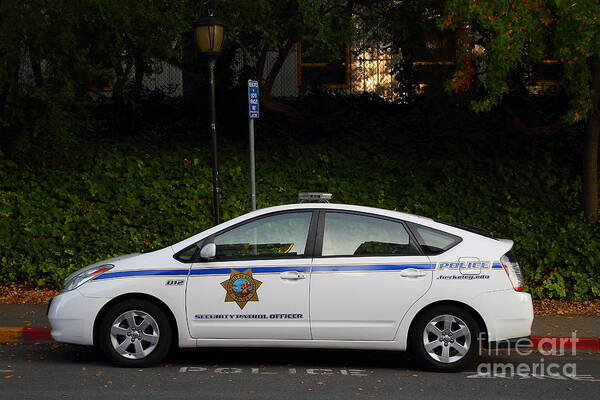 Ucb Campus Police Car Art Print featuring the photograph UC Berkeley Campus Police Car . 7D10181 by Wingsdomain Art and Photography