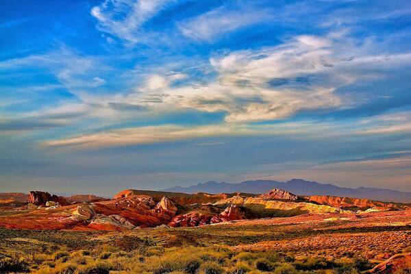 Landscape Art Print featuring the photograph Valley of Fire Sunset by Joseph Urbaszewski