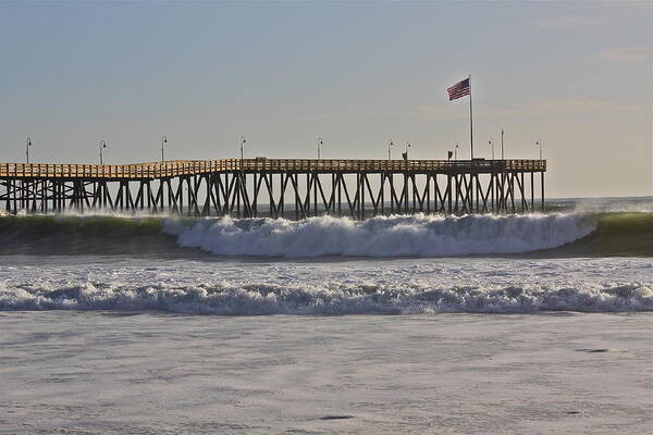 Ocean Art Print featuring the photograph Ventura Pier by Diana Hatcher